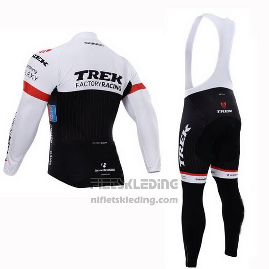 2015 Fietskleding Trek Factory Racing Factory Racing Wit en Zwart Lange Mouwen en Koersbroek